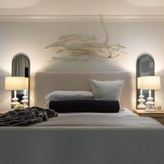 Gray Modern Bedroom With 3D Art