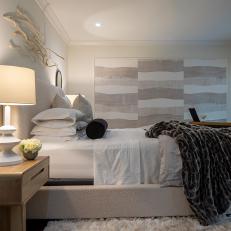 Neutral Contemporary Bedroom With Velvet Throw