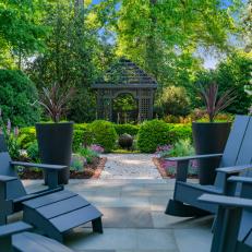 Stone Patio and Formal Garden