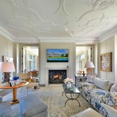 Formal Family Room with Fireplace