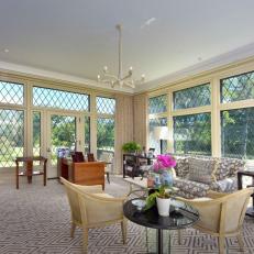 Traditional Neutral Sunroom 