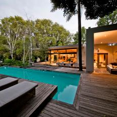 Modern Wraparound Deck and Pool