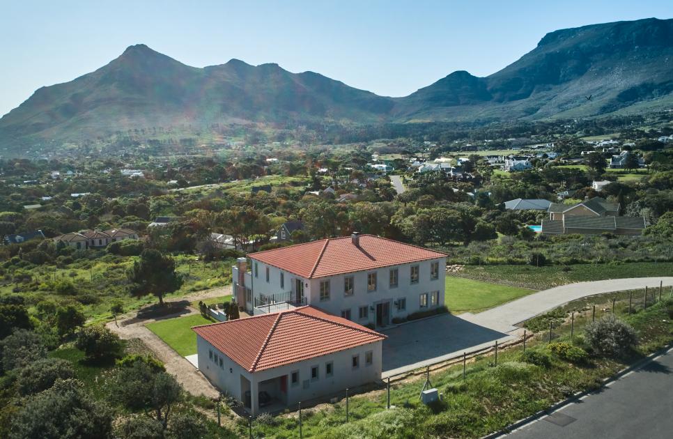 Aerial View of Contemporary, South African Home