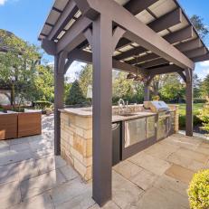 Modern Kitchen Included in Outdoor Amenities