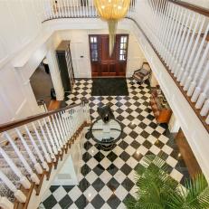 Foyer With Checkered Floor