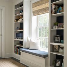 Built In Bookshelves and Window Seat