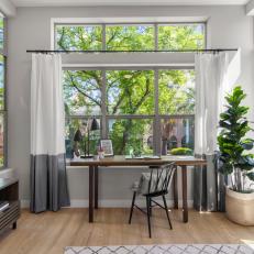 Bright Open Home Office With Big, Grand Windows