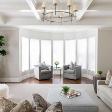 Spacious, Bright Living Room With Big Bay Windows