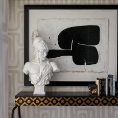 Large Modern, Black and White Painting 