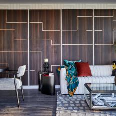 Wood Wall Installation in Living Room