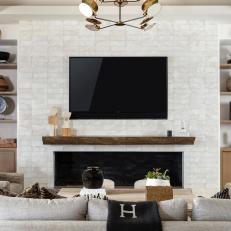 Neutral Contemporary Living Room With H Throw