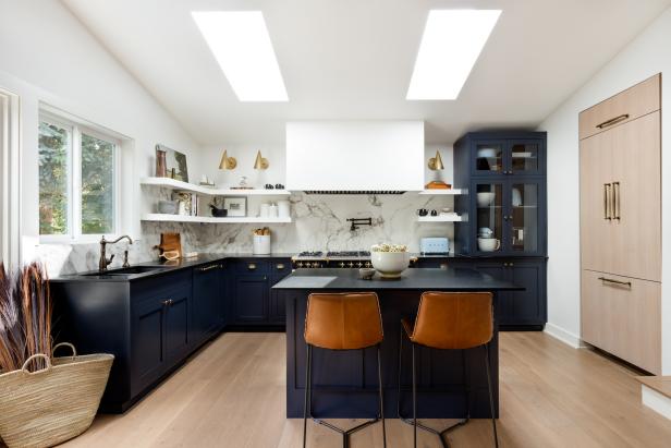 Chef Kitchen With Skylights