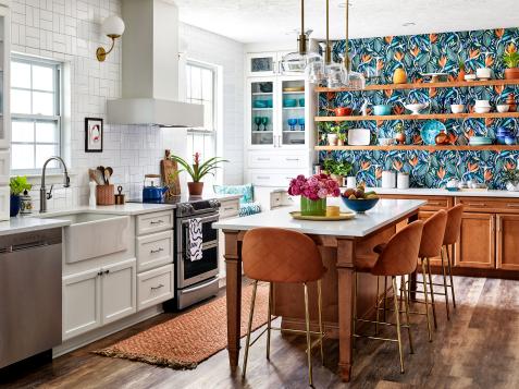 This Bright and Patterned Kitchen Is Always in Bloom