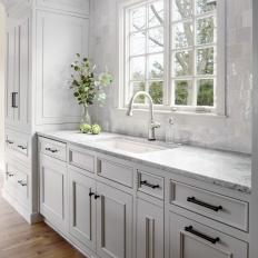Calming Gray Kitchen Sink