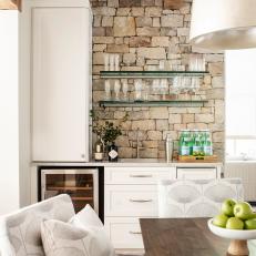 Stone Accented Home Bar