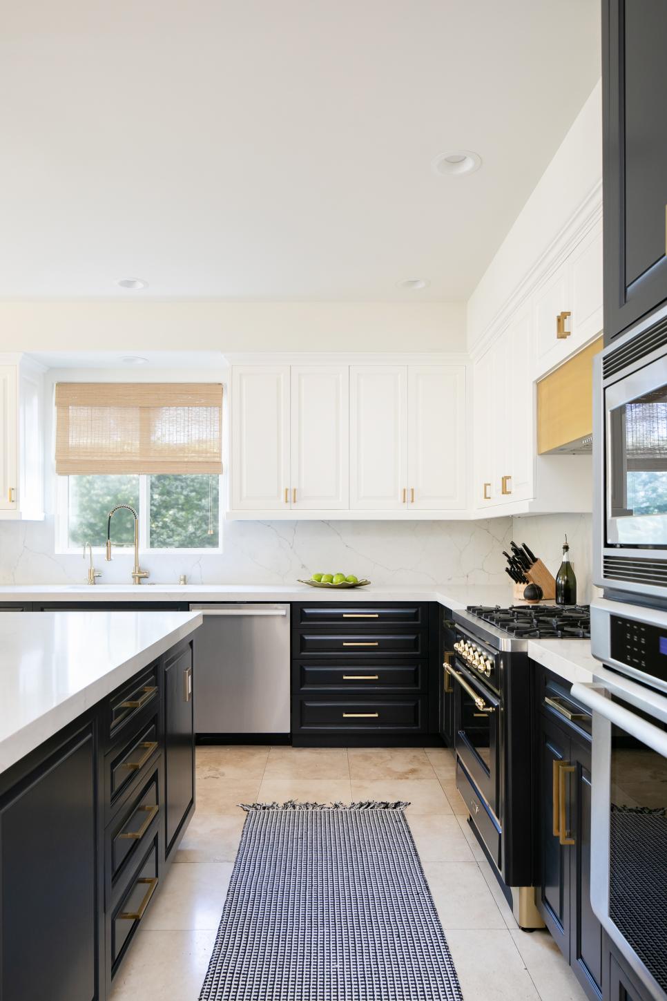 Modern-Luxe Kitchen with Marble Backsplash | HGTV