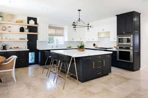 Tour an Inviting Black and White Kitchen That Boasts Luxe Design | HGTV