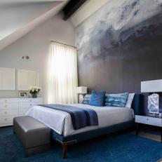 Dramatic Blue Bedroom