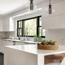 White Modern Kitchen With Artichokes