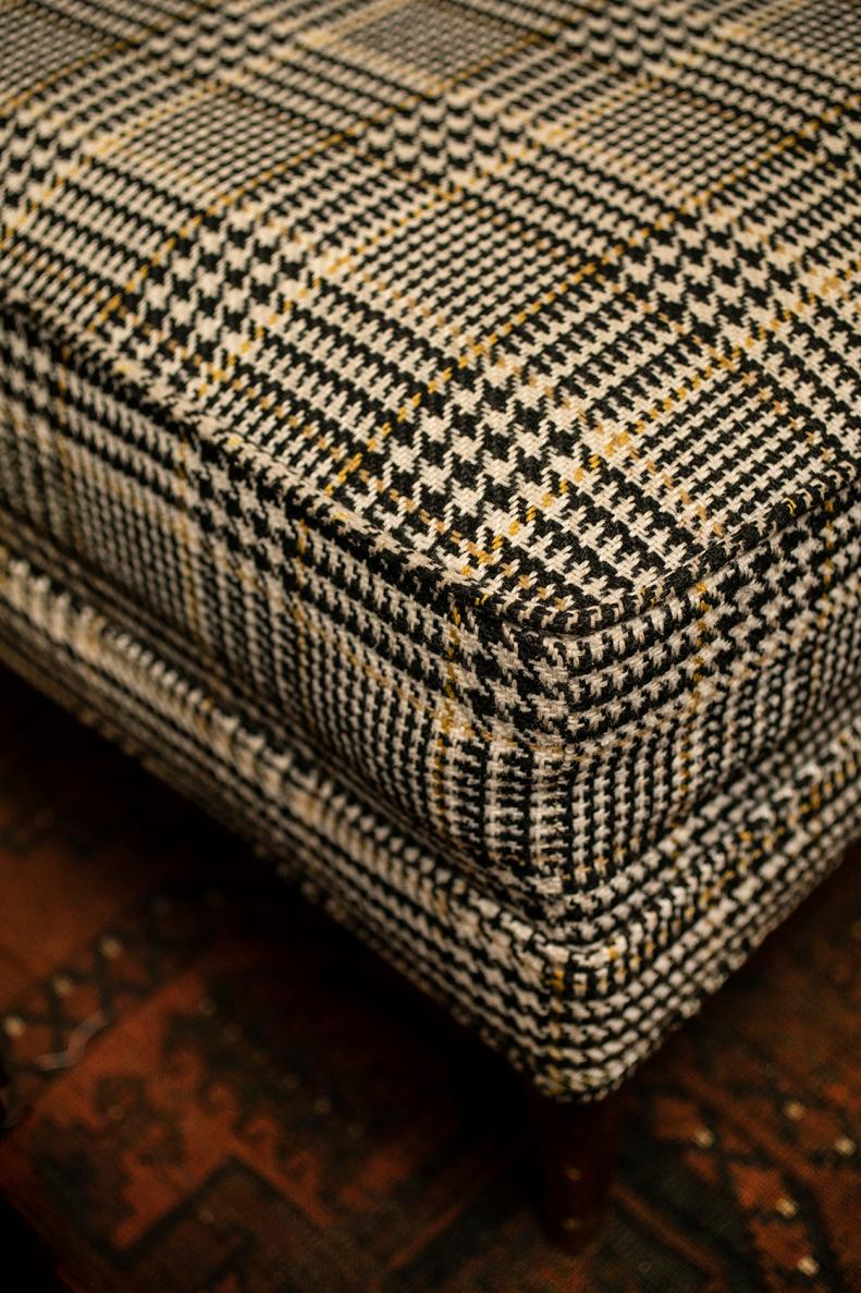 A Patterned Wool Ottoman