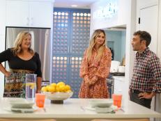 Homeowners Nico and Erika Sprotti react to seeing their renovated kitchen for the first time, as seen on Breaking Bland, Season 1.