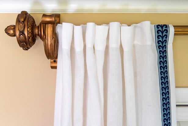 Decorative Tape Trim To Plain Curtains, How To Add Ribbon Trim Curtains