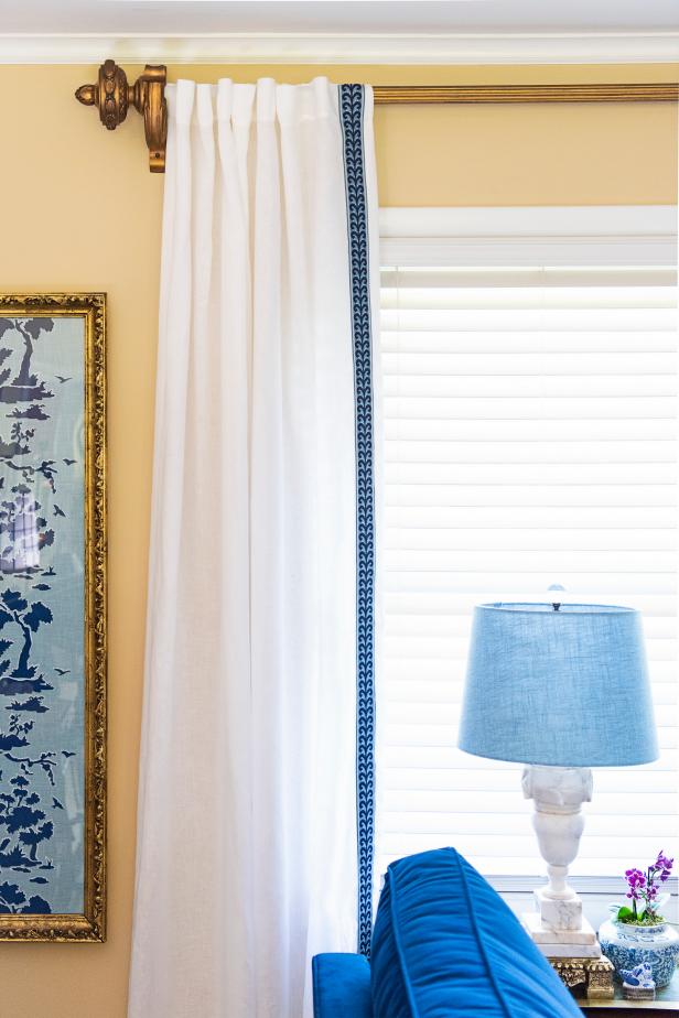Decorative Tape Trim To Plain Curtains, How To Add Ribbon Trim Curtains