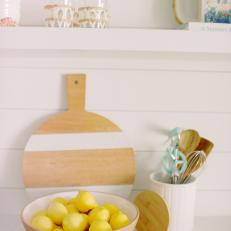 Kitchen Shelf and Countertop With Lemons