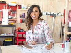 As seen on HGTV's Battle on the Beach, Taniya Nayik in the Workshop.  Taniya is a mentor to a team in competition to renovate a beach house. (Talent)