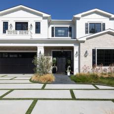 Modern Black and White Ranch Exterior