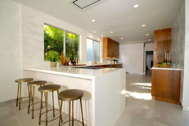 The newly renovated kitchen of the Long Beach, CA home as seen on HGTV's Christina on the Coast.