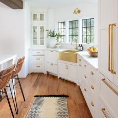 Traditional Kitchen Loaded With Brass Touches