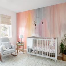 Contemporary Nursery With Pastel Mural