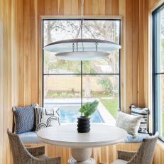 Contemporary Rustic Breakfast Nook With Paneling