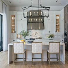 Brown and White Transitional Chef Kitchen 