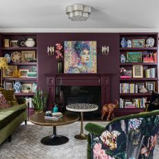 Eclectic Living Room Brimming With Jewel Tones