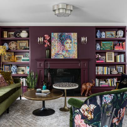 Eclectic Living Room Brimming With Jewel Tones