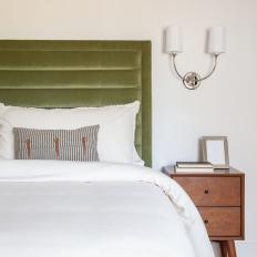 Midcentury Modern Bedroom With Green Headboard