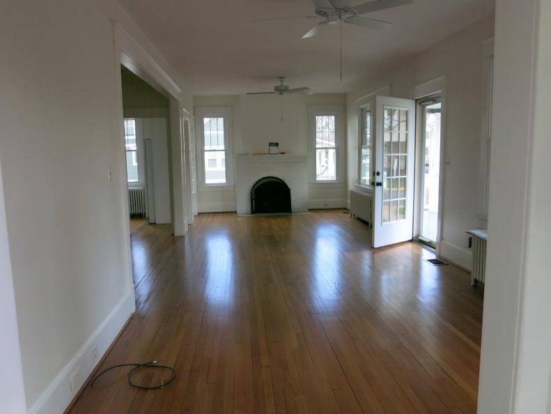 Before: Living Room and Fireplace