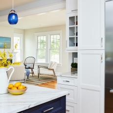 Transitional Open Plan Kitchen With Lemons
