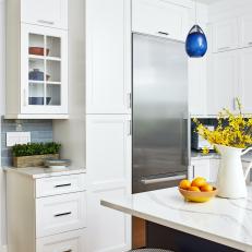 Transitional Kitchen With Forsythia