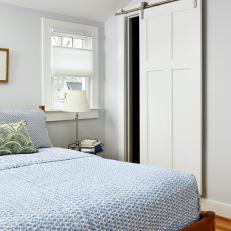 Craftsman Bedroom With Barn Door