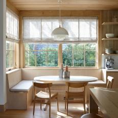 Neutral Breakfast Nook With Paneling