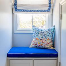 Blue and White Window Seat