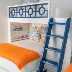 Blue and White Bunk Beds