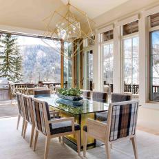 Chalet Dining Room With Modern Twist