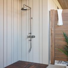 Outdoor Shower With Deck Floor