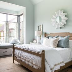 Contemporary Coastal Guest Bedroom With Natural Accents 