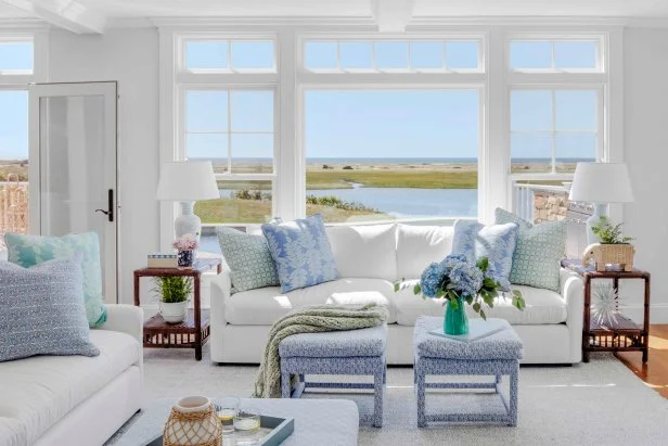 Transitional Coastal Home Full of Patterns and Pastels Digs Design Company HGTV