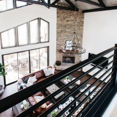 Black Railing and Indoor Balcony